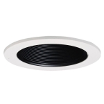 Cooper Lighting HALO 993P Coilex® Series Die Cast Fixture 6 in Dia 5-1/16 in Overall Width Ceiling Light Fixture Trim with Black Baffle