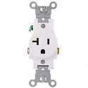 Leviton® S12-05801-KWS 250 VAC 20 A Thermoplastic Contact Single Receptacle