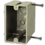 Allied Moulded 1096-N 18 cu-in 1 Gang Off-White Fiberglass Angled Mid Nails Mount Gangable Switch Outlet Box