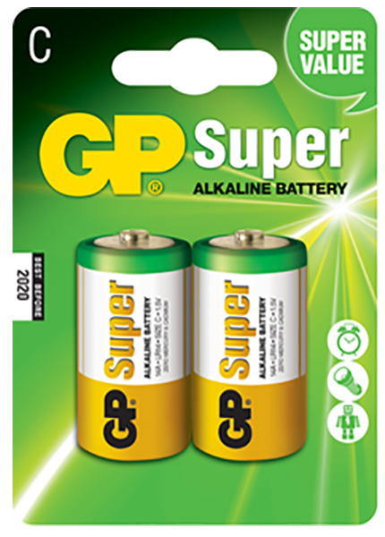 GP® 30314 Super Series 1.5 V Size AAA/C Primary Alkaline Battery