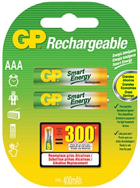 GP® 30601 Smart Energy Series Size AA 400 mAh Rechargeable Battery