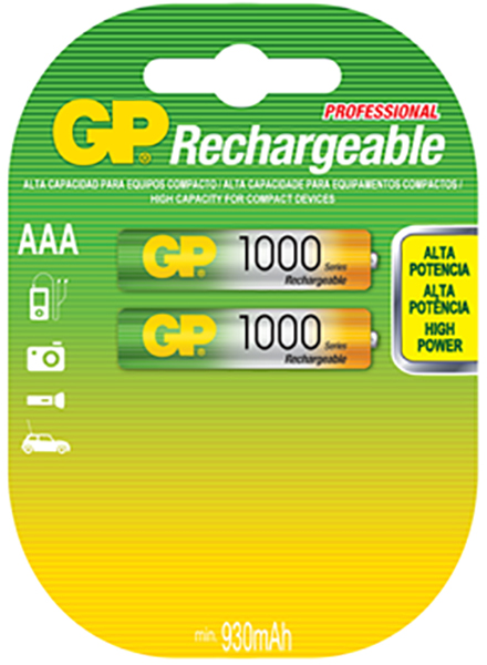 GP® 30620 Size AAA 1000 mAh Rechargeable Battery