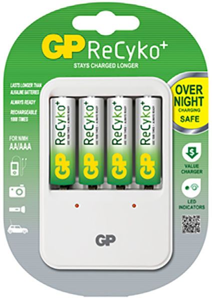 GP® 30608 Recyko Series Nickel-Metal Hydride Battery 2 4 Batteries Standard Battery Charger