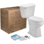 Mansfield China Pro-Fit PRO-FIT-3 Elongated Vitreous China White Toilet Kit