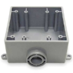 CANTEX® 5133381U 37.3 cu-in 4.563 in 2 Gangs Gray PVC Surface Mount Type FSE Outlet Box