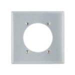 Leviton® 001-04934-000 4-1/2 in 2 Gangs Silver Steel Device Mount Outlet Receptacle Wallplate