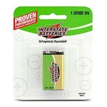 Interstate Batteries DRY0005 9 V 595 mAh Alkaline Battery