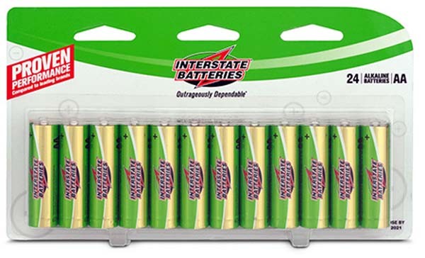 Interstate Batteries DRY0190 Alkaline Battery AA 1.98 x 0.56 x 0.56 in Alkaline Battery