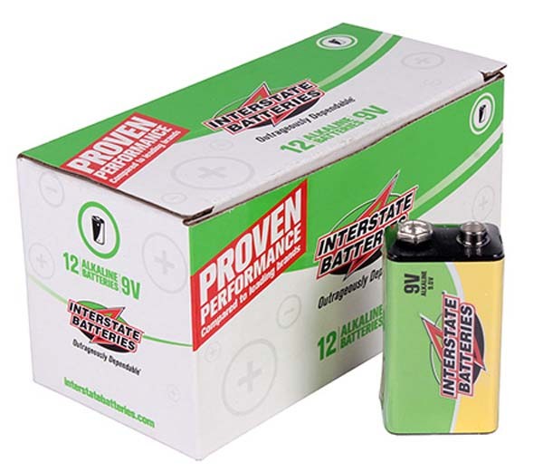 Interstate Batteries DRY0194 Alkaline Battery 9V 1.83 x 1.04 x 1.04 in Alkaline Battery