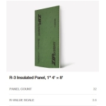 HUBER 13916 96 in 48 in 15/16 in R-Sheathing Panel with R-3.6