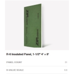 HUBER 13926 96 in 48 in 1-7/16 in R-Sheathing Panel with R-6.6