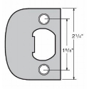 Spectrum Brands Kwikset® 83437B15 Steel Satin Nickel 1-3/4 in Square Corner Full Lip Strike Plate