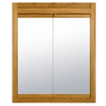 Brokering Solutions Walnut Ridge Cabinetry AOMC2430 Wood 2 Doors Mirrored Door Medicine Cabinet