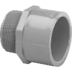 Charlotte Pipe PVC 08109 1000HA 1 in Slip x MIP PVC Male Adapter