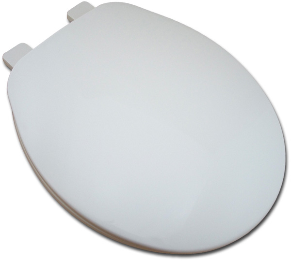 Jones Stephens Corp C1010-00 16-1/2 to 16-13/16 In Round White Builder Grade Toilet Seat