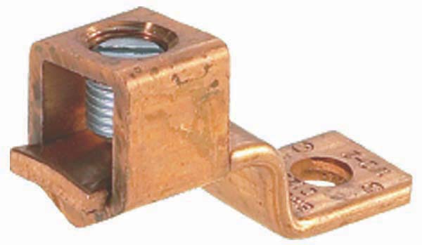 NSI DE706R 125 A 6-1/0 AWG Conductor Copper Single Mechanical Lug