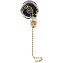 NSI 75111CQ SP3T Screw Mount Brass Chain/Cord Pull Chain