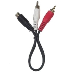 Black Point Products BA-034 RCA Jack to Dual RCA Plug