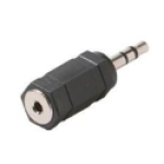 Black Point Products BA-160 Black 3.5 mm St Plug to 2.5 mm St Jack Connector