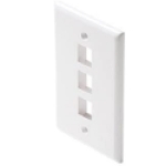 Black Point Products BT-201 WHITE White Plastic Flush Mount Keystone Wallplate