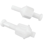 Danco Company 88095 3/8-16 White (2) Toilet Seat Bolt, (2) Hinge Bolt Nuts Toilet Seat Hinge Bolt