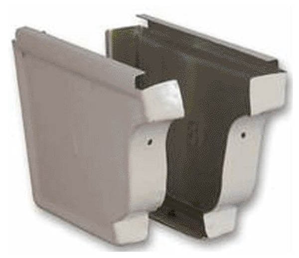 Omnimax Amerimax 2520519 Aluminum Brown Closes and Trims Left End of Gutter Run Gutter End Cap