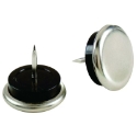 Shepherd Hardware 9099 7/8 in Metal Rubber Round Shape Nail-On Glide