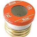 Eaton Bussmann TL-20PK4 Fustat™ TL Series 125 VAC 20 A 10 kA Brass Plug Time Delay Fuse