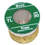 Eaton Bussmann TL-30PK4 Fustat™ TL Series 125 VAC 30 A 10 kA Brass Plug Time Delay Fuse