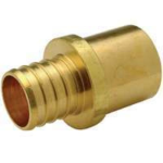 Zurn Pex QQ650CX 1/2 in x 1/2 in Male Sweat x Barb Brass Crimp Adapter