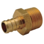 Zurn Pex QQMC55GX 1 in x 1 in Barb x MPT Brass Crimp XL Adapter