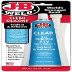 J-B Weld 31310 3 oz Tube Clear Paste Silicone Sealant - Acetoxy