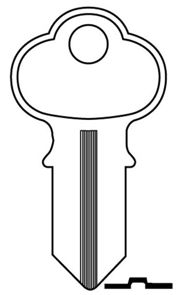 HILLMAN™ 84860 Chicago CG-1 Brass Home and Office Key Blank