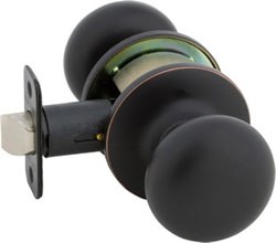 Delaney® Saxon 102T-SA-CS-US10BE Adjustable 1-3/8 - 1-3/4 in KW1 Privacy Door Lock Knob