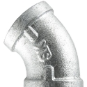 LDR STZ 311 E45-18 1/8 in Iron Galvanized Standard 45 deg Pipe Elbow