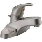 P136LF-BN Peerless® Core Single Handle Centerset Bathroom Faucet in Brushed Nickel