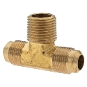 Anderson Metals 754059-080806 1/2 in x 1/2 in x 3/8 in Flare x Flare x Flare Brass Tube Reducing Tee