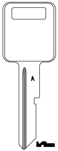 HILLMAN™ 83298 GM B-48 Brass Auto Key Blank