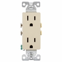 Eaton Cooper Wiring Device 1107V-BOX Decorator 125 V 15 A Residential Grade Duplex Receptacle