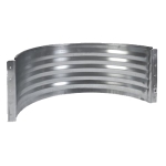 Vestal R-207 1/2 moon Galvanized Steel Silver Foundation Vent Window Well