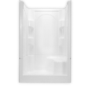 Clarion Bathware AcrylX 4S30L/S 48 in Width x 36 in Length x 77 in Height White 41-3/4 in Width x 68-1/2 in Height 4 Piece Shower