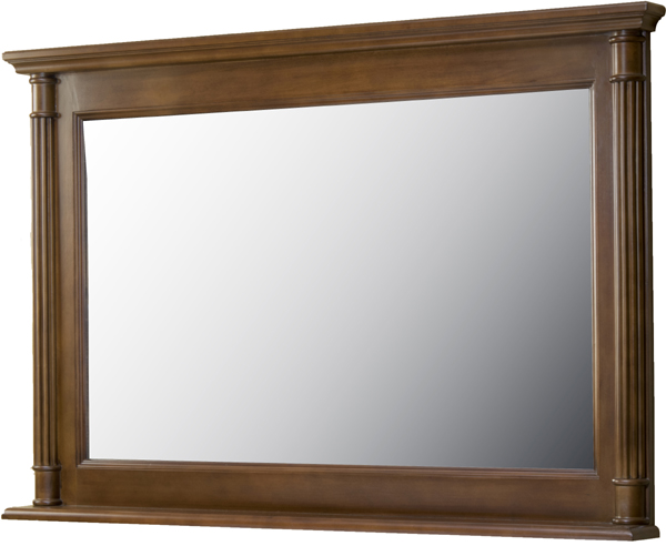 Brokering Solutions Walnut Ridge Cabinetry LRWM24 3-1/2 in Rustic Walnut Decorative Bathroom Furniture Vanity Mirror