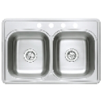 Compass 481-5476 1-1/2 in 33 in x 22 in 3-1/2 in Kitchen Sink