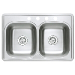 Compass 481-5475 1-1/2 in 33 in x 22 in 3-1/2 in Kitchen Sink