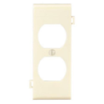 Leviton® 004-OPSC8-001 Ivory Thermoplastic Nylon Duplex Center Section Receptacle Wallplate