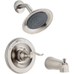 Delta Faucet Windemere 144996-BN 1/2 in, 3/4 in 1.75 gpm 6 in Width x 2.75 in Shower Head Height Tub/Shower Trim