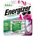 Energizer® NH12BP-4 NH12 Series 1.2 V Size AAA 850 mAh Rechargeable Battery