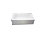 Clarion Bathware AcrylX RE4601LX 13 in H x 52-1/4 in W x 23 in D (Top), 43-1/2 in W x 9-1/2 in D (Bottom) Left 2 in Soaker Bathtub