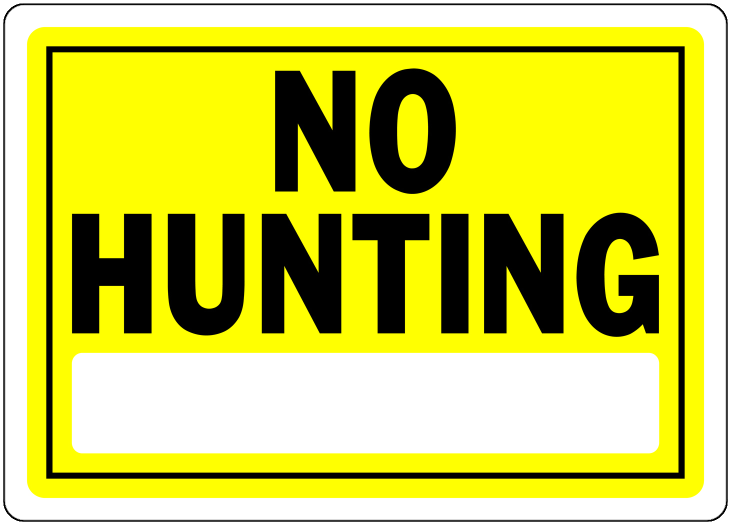 HILLMAN™ 840127 English NO HUNTING Aluminum Caution Sign