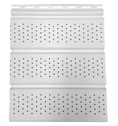 KP Building Products VEBV0801 8.33 sq-ft Vinyl Brushed White Beaded Vented Soffit